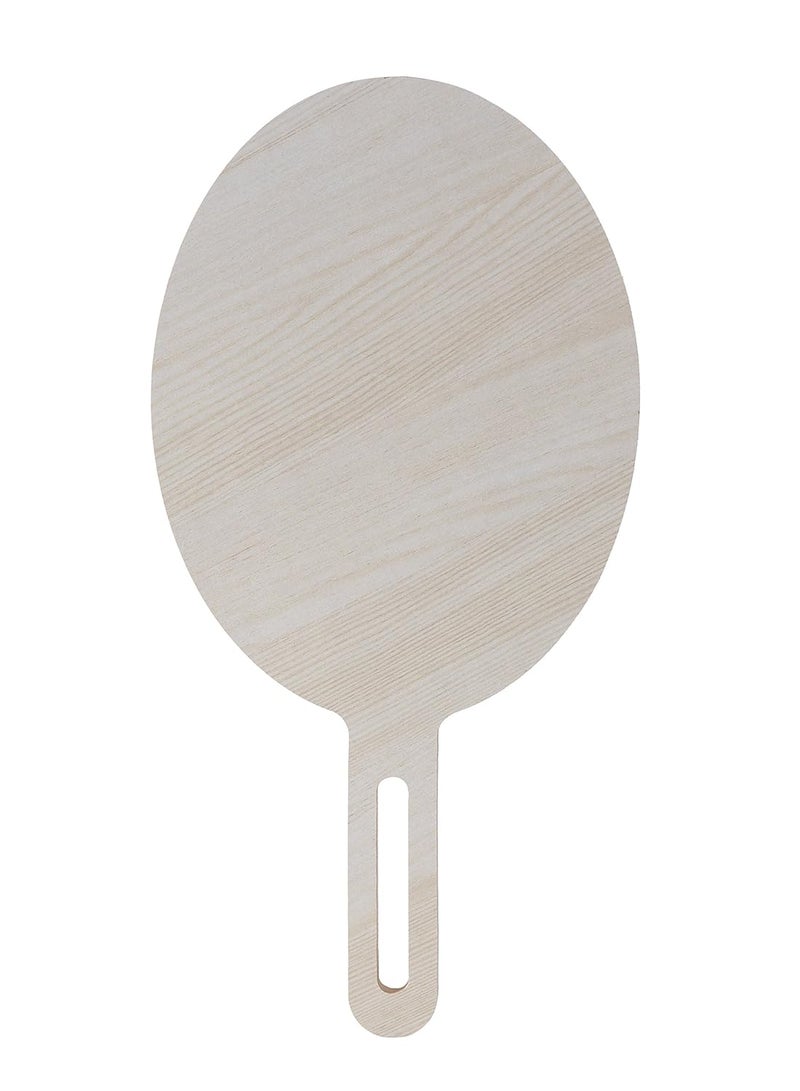 Fantasy Mirror Wooden Handle Mirror Oval Shape for Shaving Makeup  Grooming 125  - Image 2