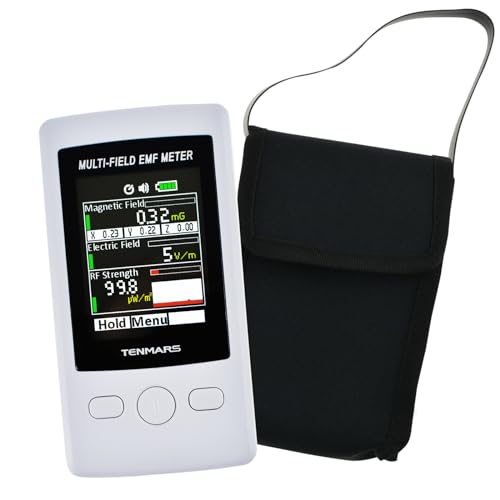 TENMARS Multi-Field EMF Meter Pocket ELF RF Gauss Meter 2000mG Electromagnetic Electric RF Field Strength Tester with Warning Indicator - Image 1