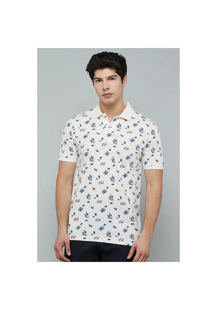 R&b Printed Polo T-Shirt with Short Sleeves