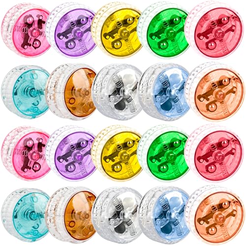 Drayear 20 Pack LED Light Up Yo Yo Plastic Yoyo Glow in The Dark Yoyo Toys for Kids Party Favors Birthday Gifts Classroom Prizes Carnival Bulk Toys 10 Colors - Image 1
