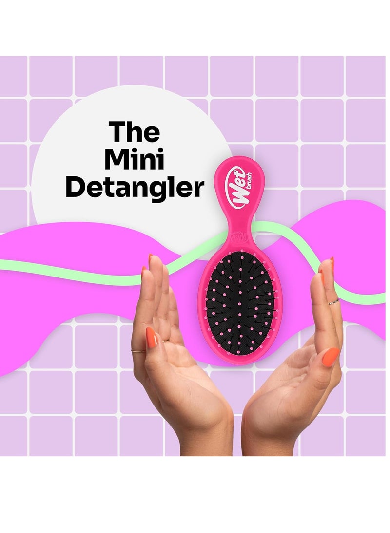 Wet Brush Wet Brush Mini Detangler Hair Brush, Purple - Detangling Travel Hair Brush - Ultra-Soft IntelliFlex Bristles Glide Through Tangles with Ease - Pain-Free - All Hair Types - Image 2