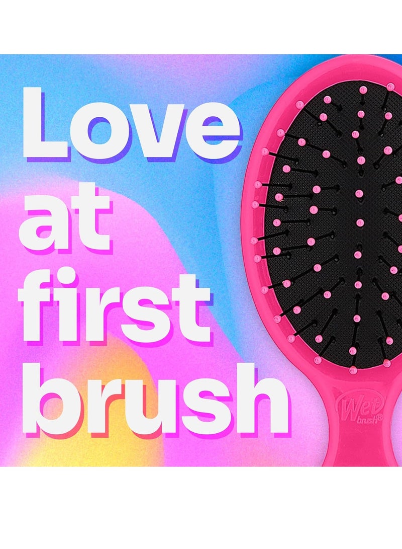 Wet Brush Wet Brush Mini Detangler Hair Brush, Purple - Detangling Travel Hair Brush - Ultra-Soft IntelliFlex Bristles Glide Through Tangles with Ease - Pain-Free - All Hair Types - Image 4