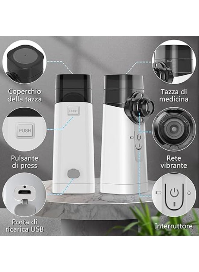 Portable Inhaler Nebuliser Set – Low-Noise Device for Effective Treatment of Respiratory Diseases | Complete Set for Children and Adults - Image 3