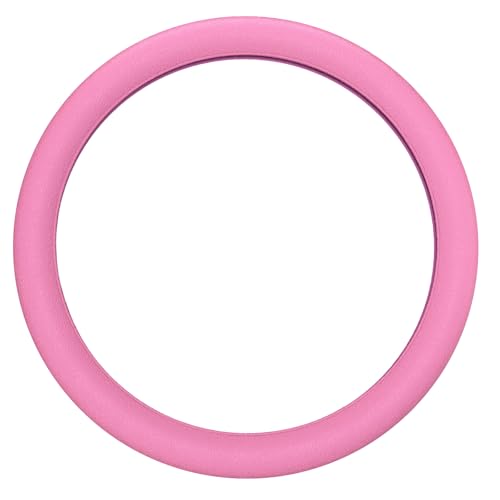 LRITER Car Steering Wheel Cover NonSlip Silicone Material Multiple Color Choices Universal Auto Parts Steering Wheel Cover Suitable for Most Cars Pink - Image 1