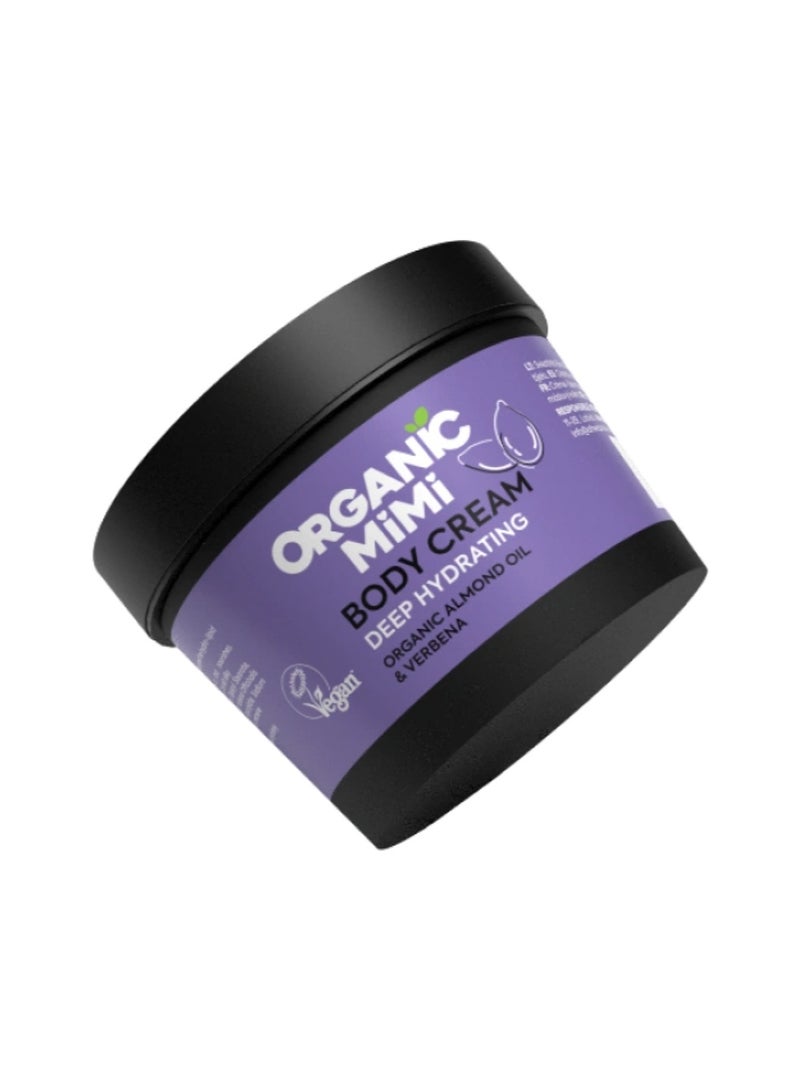 Organic Mimi Deep Almond & Verbena Hydrating Body Cream 100ml - Image 2