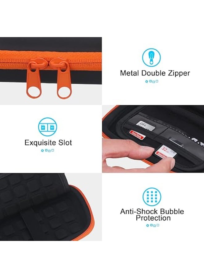 Lacdo Hard Carrying Case for SanDisk Extreme Pro/SanDisk Extreme Portable External SSD 500GB 1TB 2TB 4TB USB-C Solid State Drive EVA Shockproof Water Repellent Protective Storage Travel Bag, Orange - Image 5