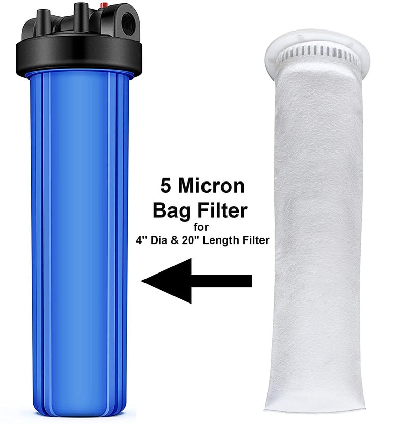 AQUALEX Pokar RO 5 Micron Sediment Water Filter Bag Suitable for 4 Dia 20 Length Aquarium Fish Tank Filter Sump Felt Sock Mesh Net Bag Micron Bore Water Filter 1 - Image 5