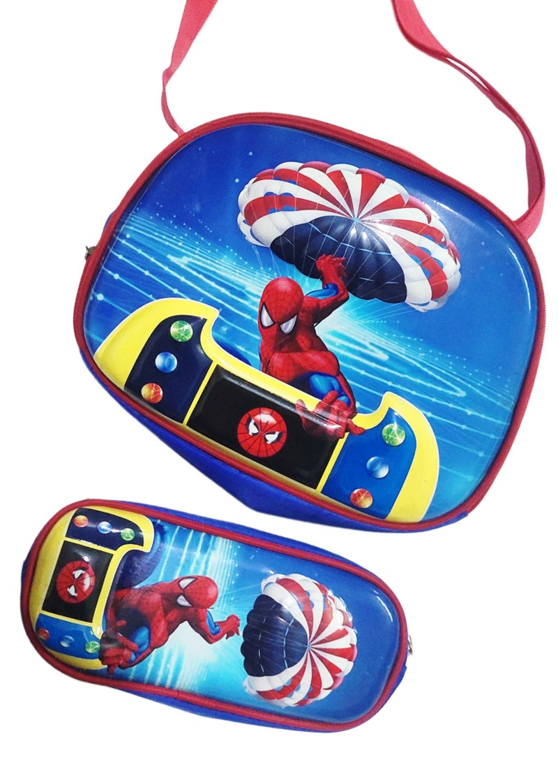 SPIDERMAN Set of high quality thermal lunch bag with pencil case