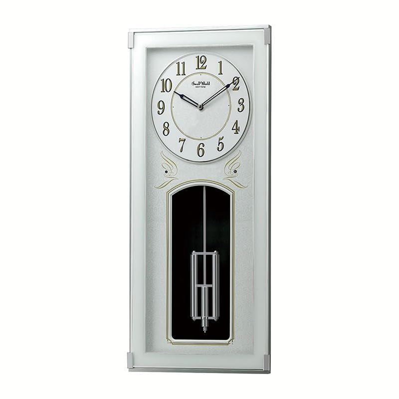 Rhythm RHYTHM Magic Motion Clock 12+12 Melodies & 6 X-Mas Songs (CTS Sound),Hourly Melody,Automatic Melody Silencer by Sensor,Monitor Switch,Volume Control Switch,Double Pendulum (23X55X9.4cm)  - Image 1
