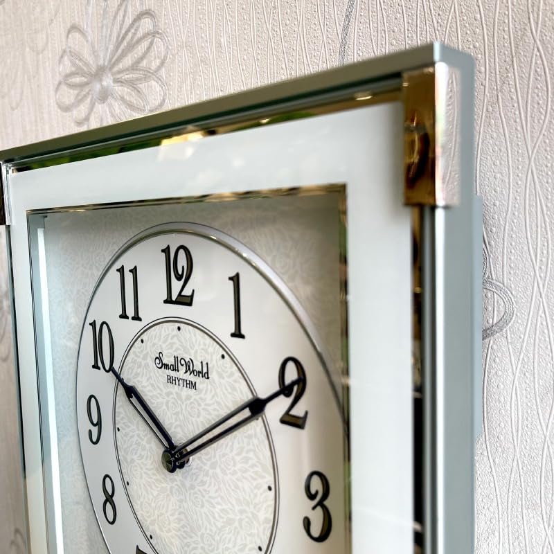 Rhythm RHYTHM Magic Motion Clock 12+12 Melodies & 6 X-Mas Songs (CTS Sound),Hourly Melody,Automatic Melody Silencer by Sensor,Monitor Switch,Volume Control Switch,Double Pendulum (23X55X9.4cm)  - Image 4