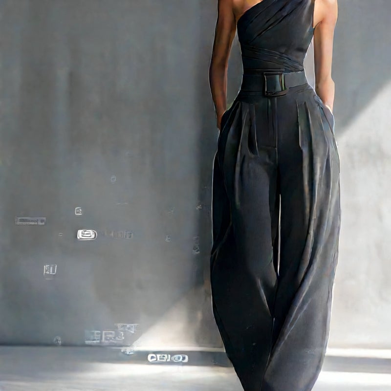 Women's Stretch Top Wide Leg Pants Set - Image 4
