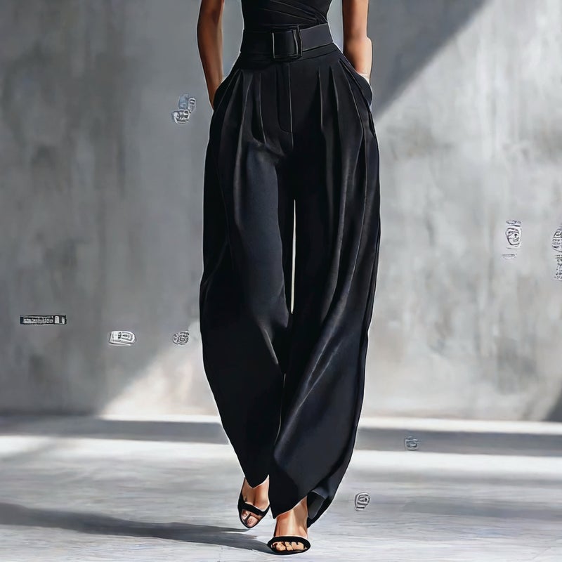 Women's Stretch Top Wide Leg Pants Set - Image 5