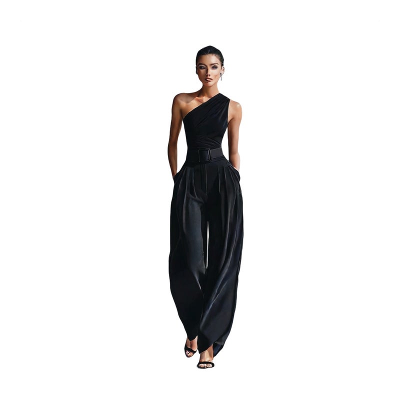 Women's Stretch Top Wide Leg Pants Set - Image 1