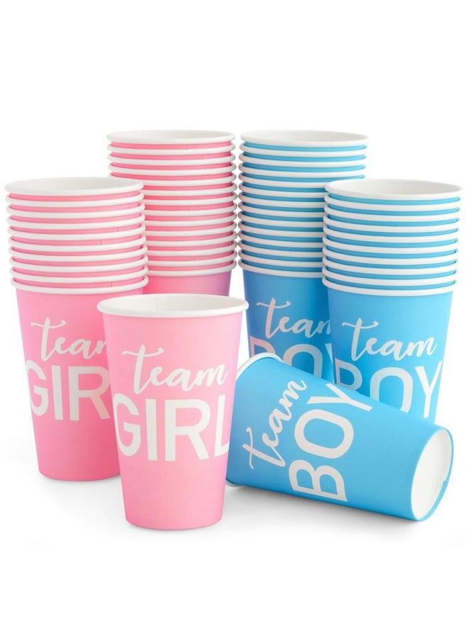 Blue Panda - Paper Party Cups Gender Reveal Party Supplies (12 Oz Pink And Blue 50Pack) - Image 1