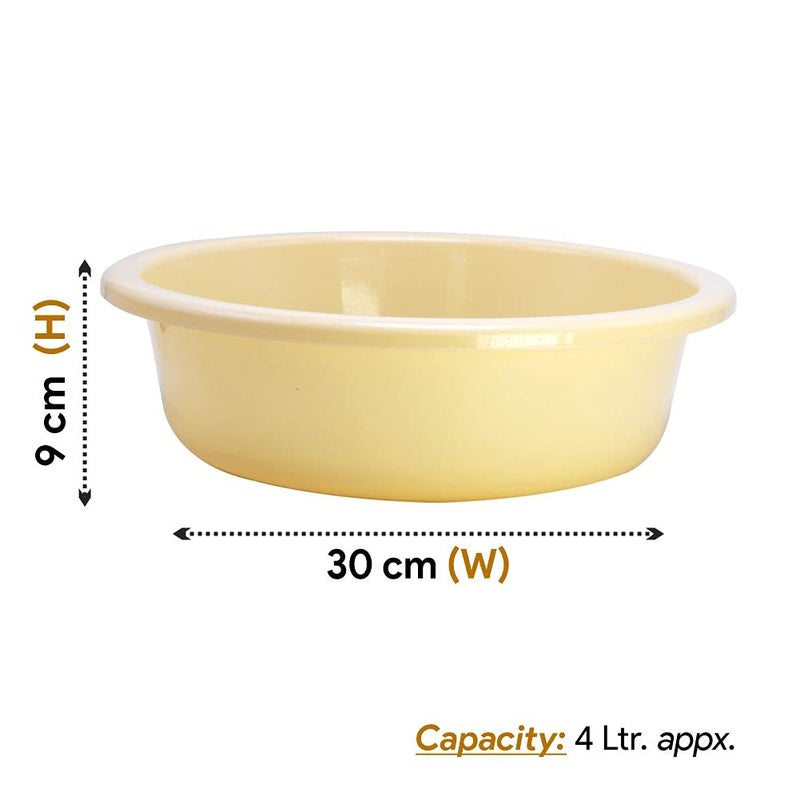 Wonder Homeware Bowl 6 Heavy Quality Bowl Set, 6 pc Bowl 4 LTR, Green Yellow Color - Image 2