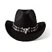 Gossifan Classic Womens Western Cowboy Cowgirl Hats with Wide Belt ZBlack - Image 2