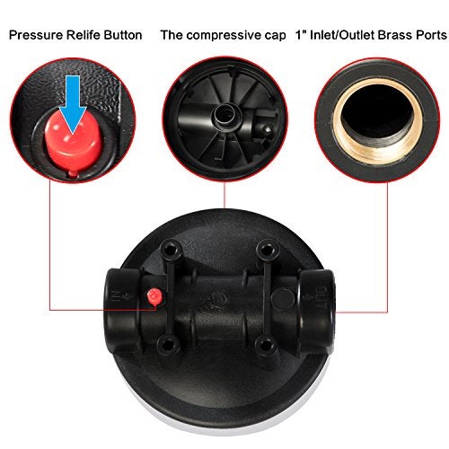 Geekpure 10-Inch Whole House Big Water Filter Housing-Fit for 4.5"x10"Filters -Blue-1 Inch Port (1) - Image 4