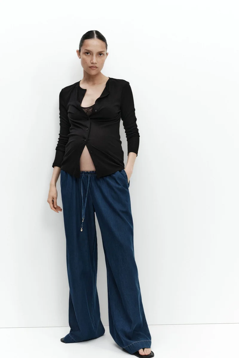 H&M MAMA Wide paper bag trousers