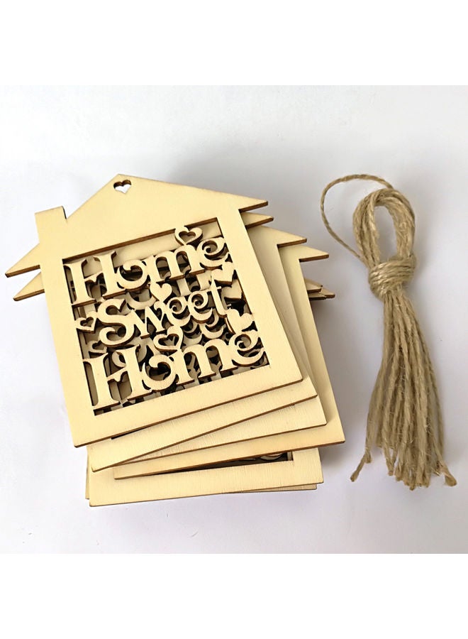 10-Piece Sweet Home Sign Plaque Decorative Wall Hangings Set Brown - Image 5