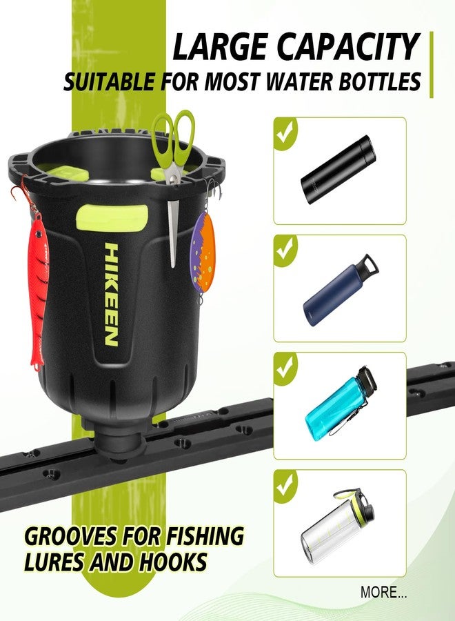 Hikeen Kayak Cup Holder with Rubber Tab, Multi-Functional Cup Holder for Kayak Water Bottle Holder, Drinks Holder, Fishing Tool, Lures Storage, Kayak Track Mount Install - Image 2