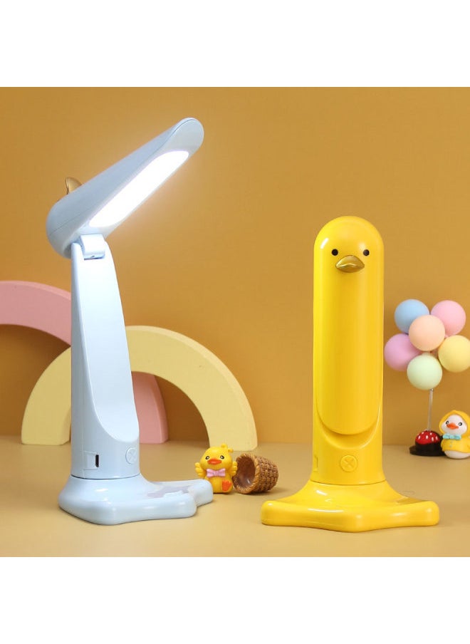 Creative Cartoon Folding USB Desktop Charging Small Desk Lamp Learning Reading LED Eye Protection Desk Lamp Custom Gift Logo-Color:515 Spaceman Table Lamp + Two Gears