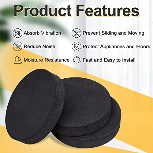 MyLifeUNIT EVA Anti Vibration Pads for Washing Machine Non Slip and Silent Washer and Dryer Pedestals Round 8 Pack - Image 3