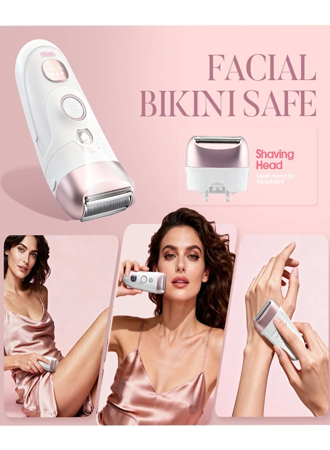 DSP Epilator for Women, 2 in 1 Epilator Hair Removal for Women, Epilators Hair Remover for Leg Arm with 96 Tweezers & Smart Light ,Rechargeable & LED Display,Cordless Electric Lady Shaver & Trimmer for Face, Chin, Arm, Leg, Armpit, Bikini,8500RPM 70575 - Image 4