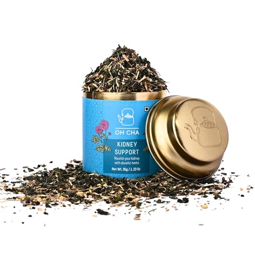 OH CHA - Dandelion Root Tea with Nettle, Amla, Lemongrass, Ginger & Chicory | Herbal Tea, Caffeine Free | Improves Kidney Function | Liver Detox & Kidney Care | 35gms - Image 1