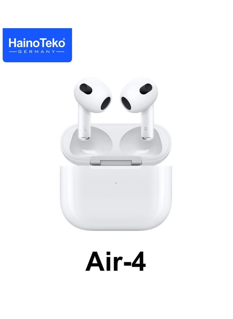 HainoTeko Air-4 Wireless Bluetooth Earbuds Apple & Android Compatibility Built-in Microphone True Wireless Earbuds in-Ear Bluetooth Headphones Earphones Auto Power On/Off Touch Control White  - Image 3