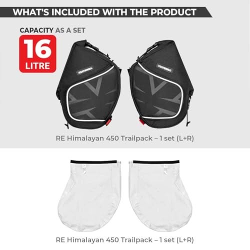 ViaTerra 100% WaterProof Front Frame motorcycle bags (set of 2) I Royal Enfield Himalayan 450 Accessories I Suitable for Touring & trail rides - Image 3
