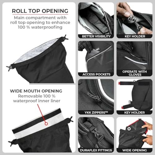 ViaTerra 100% WaterProof Front Frame motorcycle bags (set of 2) I Royal Enfield Himalayan 450 Accessories I Suitable for Touring & trail rides - Image 5