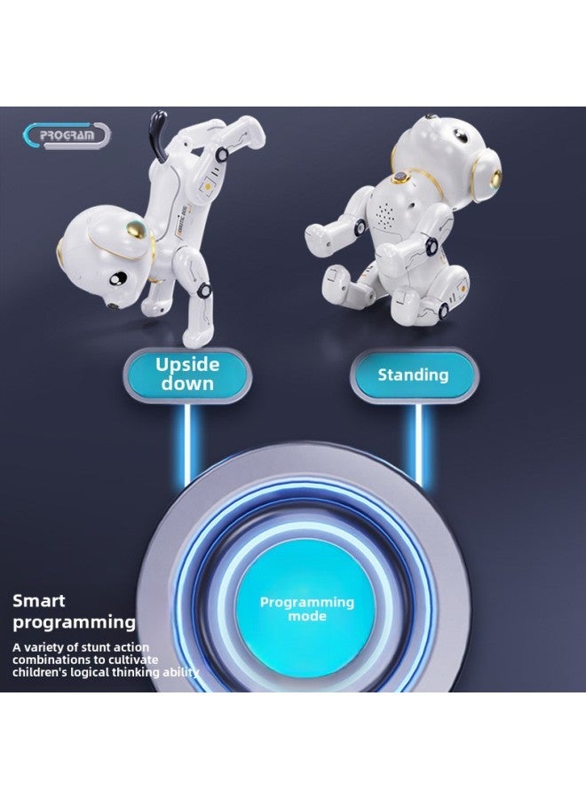Children's Remote Control Pet Robot Dog Stunt Electric Induction Music Dancing Smart Birthday Toy-Colour: Golden Smart Dog—single Lithium Battery  - Image 2
