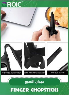GROIC 4pcs Multicolor Finger Chopsticks for Gamers, Snack Clips, Gaming Sleeves Chopsticks, Game Controllers, Accessories, Cell Phones Gamer Gifts, Tongs  - Image 5