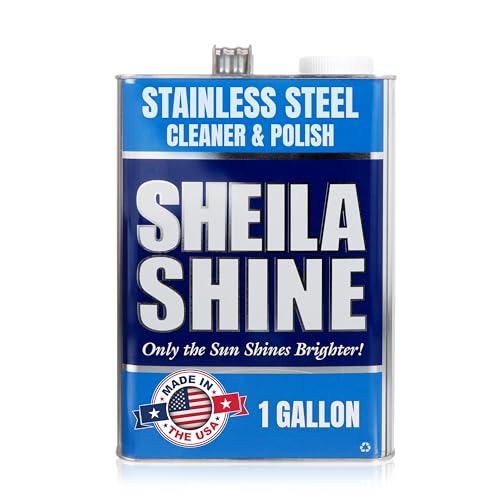 Sheila Shine 1 Gallon Stainless Steel Cleaner and Polish - Cleans, Polishes & Protects Kitchen Appliances, Refrigerators, Sinks, Ovens & Grills - Cleaner for Stainless Steel Appliances - Image 1