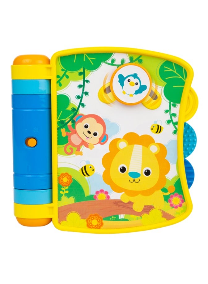 Winfun Animal Friends Fun Book â€“ Interactive Sound & Light Storybook with Animals | Lightâ€‘Up Sound Storybook Featuring Cute Animal Pals | Educational Play Book with Learning Sounds | Infant Ages 3m+ - Image 1