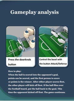 Generic Tabletop Football Game Set, Mini Table Soccer Game with 2 Footballs, Desktop Interactive Soccer Game Toy for Kids Adults Birthday Family Party Game, Worlds Cup Gift, for Company Lounge,Parent-child interaction  - Image 4