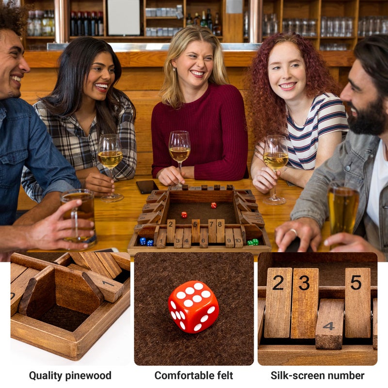 روبودا اللعبة اللوحية Shut The Box Dice بأربعة طرق. - Image 3