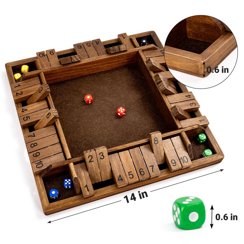 روبودا اللعبة اللوحية Shut The Box Dice بأربعة طرق. - Image 5
