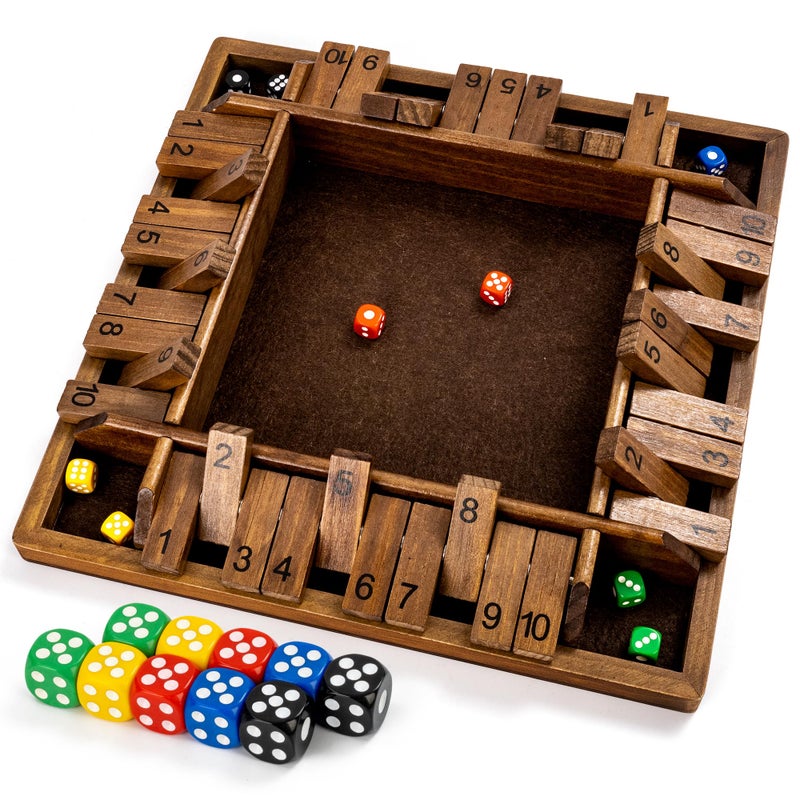 روبودا اللعبة اللوحية Shut The Box Dice بأربعة طرق. - Image 1