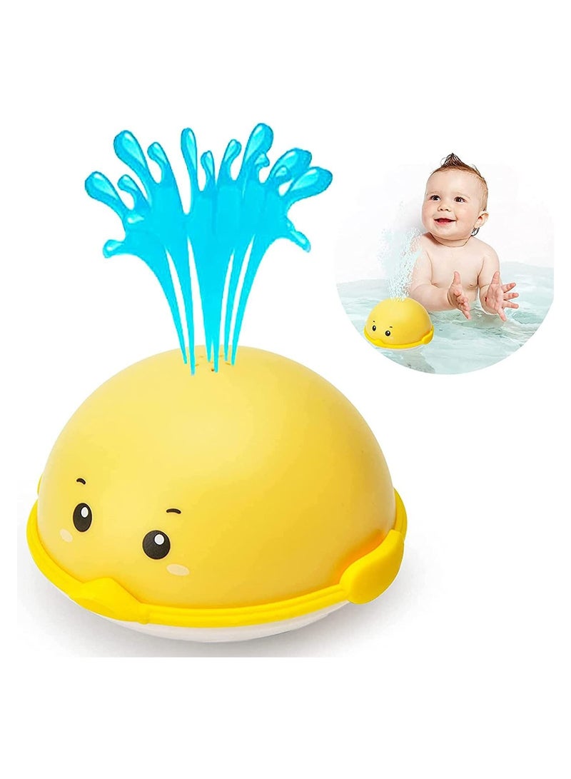 NIBEMINENT Baby Bath Toy, Pool Water Toys for Kids Duck Induction Spray Toy with LED Light, Bathtub Fun Time Tub Gift Colorful Lights Babies Fall in Love - Image 1