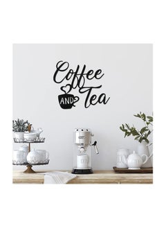 MIRFA Wooden Wall Art With Self Adhesive Base - Black (Coffee And Tea)  - Image 2