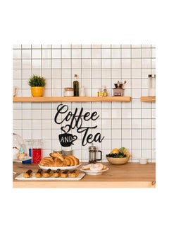 MIRFA Wooden Wall Art With Self Adhesive Base - Black (Coffee And Tea)  - Image 5
