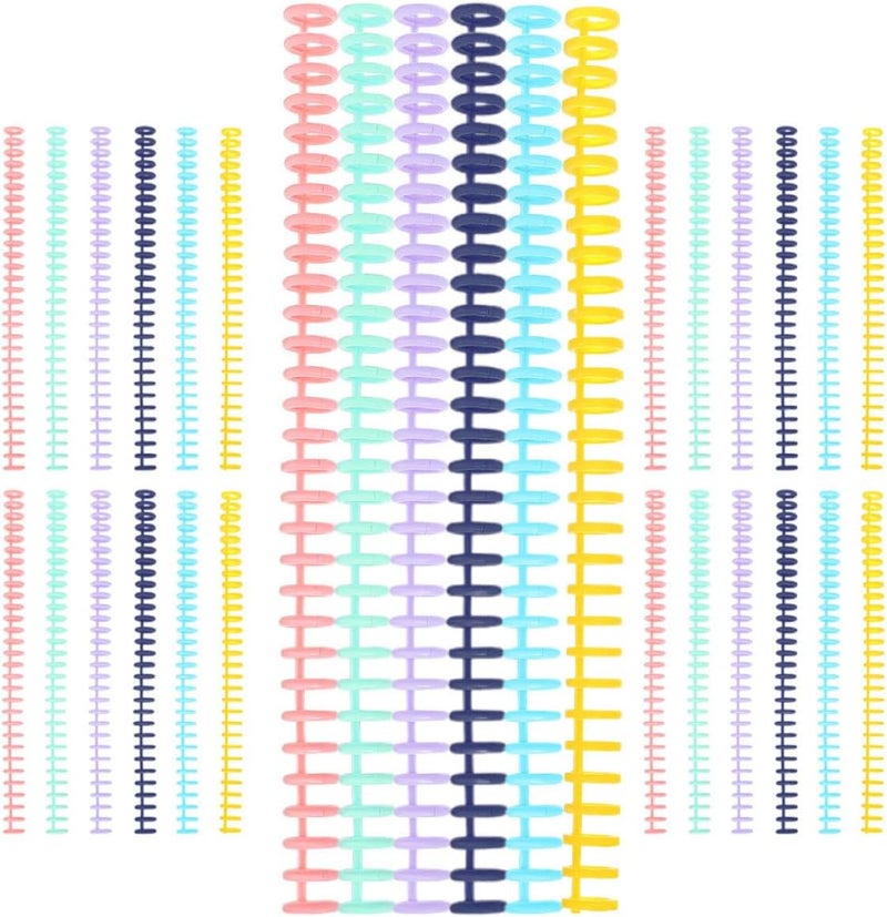 SUPVOX 30pcs Plastic Binding Combs 30-Ring Binding Spines Assorted Colors for DIY Photo Album Notebook and Calendar Making Office Supplies Random Color - Image 1