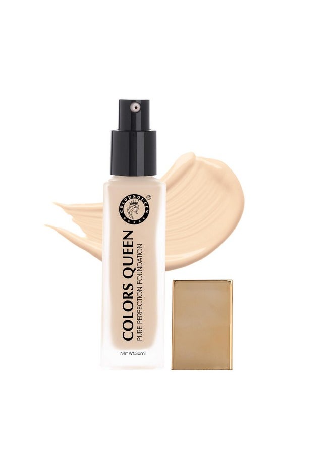 Pure Perfection Foundation - 01 White Ivory, 30Ml | Oil Free, Long Wearing, Lightweight Foundation | Easy To Blend, Matte Liquid Foundation For Face Makeup Infused With Jojoba Seed Oil - pzsku/Z1AD5C19B8ED5AA6A47FDZ/45/_/1733729996/82f05aaa-6e42-43c2-a480-d37c979b4b63