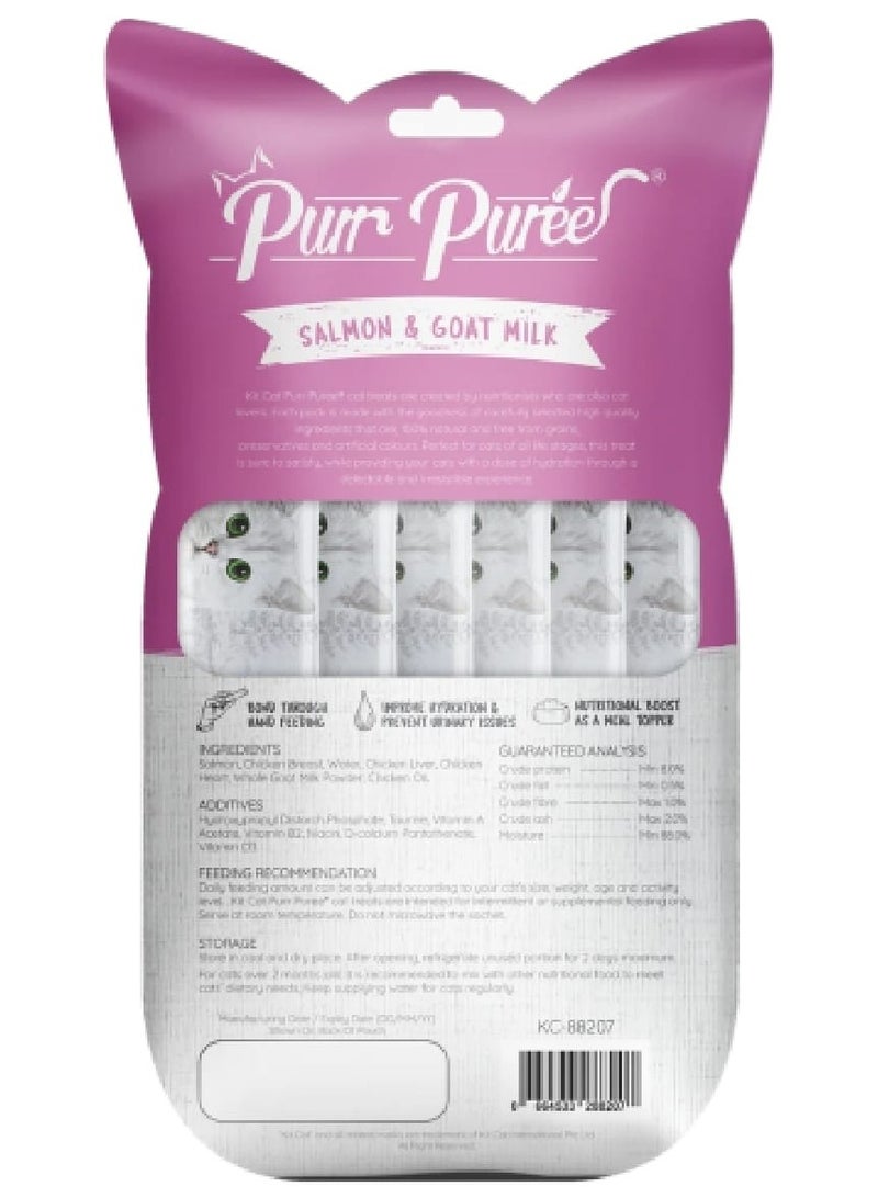 Kit Cat Puree Salmon & Goat Milk (5+1x75g) - Image 2