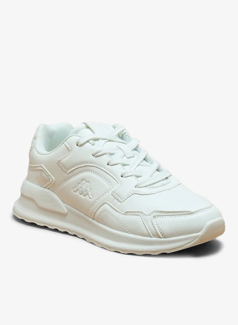 Women's Monotone Walking Shoes with Lace-Up Closure