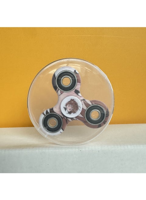 Triangle Fingertip Gyro Camouflage Printing Gyro Finger Leaf Spiral Decompression Rotating Toy Black Wukong Gyro-Color:Three-leaf With Shaft Print Style 12