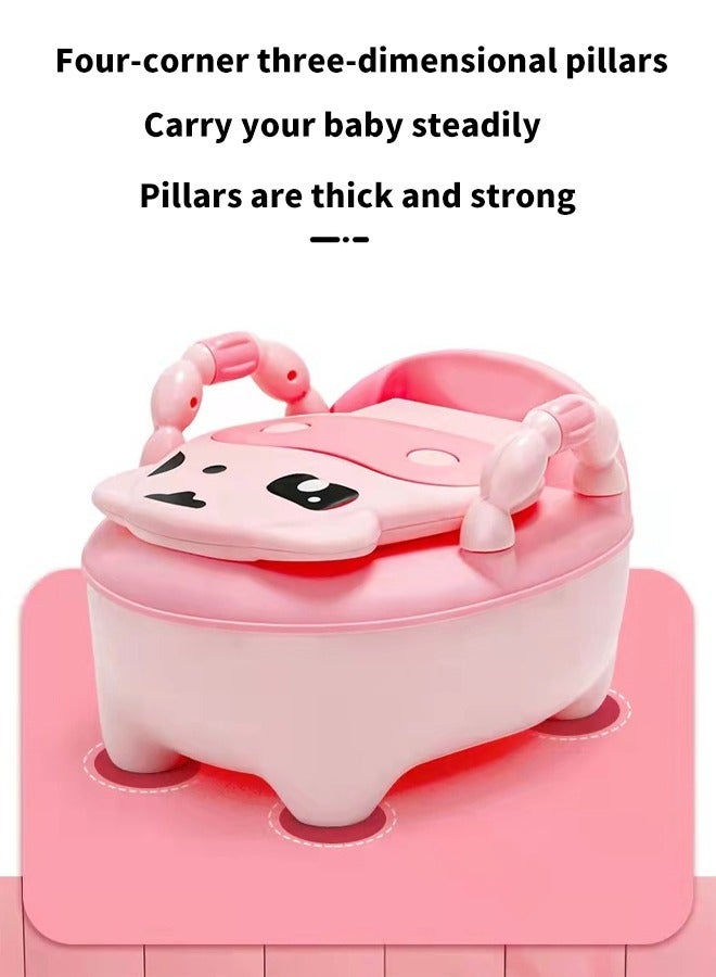 الدليبن مقعد تدريب على استخدام النونية، مقعد مرحاض للأطفال، مقعد نونية أطفال، مقعد تدريب على استخدام النونية محمول برسوم كرتونية لطيفة، مقعد تدريب الأطفال الصغار على استخدام النونية مزود بفرشاة ومقبض، للأطفال من عمر 0-4 سنوات رضع أطفال صغار أولاد وبنات - Image 4