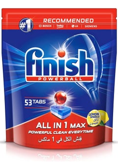 finish All In 1 Max Powerball Dishwasher Detergent 53 Tablets