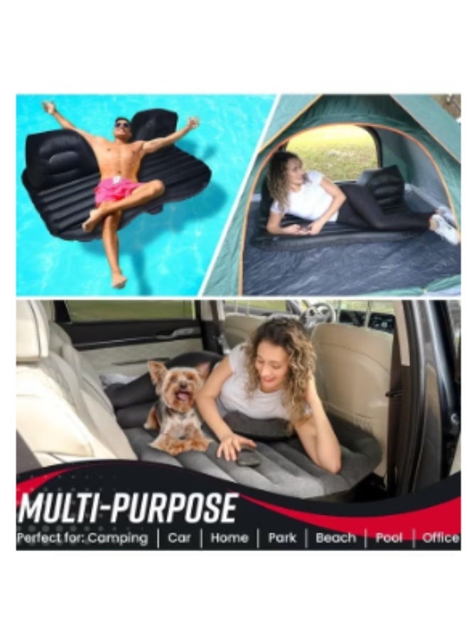 ELTRAZONE House Car Air Mattress Removable Black Backseat Air Bed with Air-Pump Portable Car Travel Bed with Pillows Fits Most Car Models for Travel Hiking Camping Trip & Outdoor Activities - Image 5
